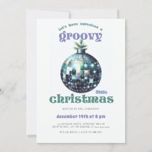 Groovy kleine kerstdisco sage kerstfeest kaart