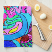 groovy kleuren vrede en liefdeshanddoek theedoek (Quarter Fold)