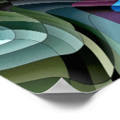 Groovy Kleurrijk Vloeiend Patchwork Abstract Mozaï Poster (Hoek)