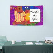 Groovy Kleurrijke Beer Party Banner (Beurs)