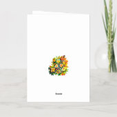 Groovy kleurrijke bloemen folie wenskaart (Achterkant)