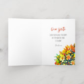 Groovy kleurrijke bloemen folie wenskaart (Binnenlaag)