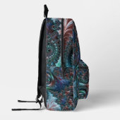 Groovy Kleurrijke Boho Hippie Mandelbrot Fractal A Bedrukte Rugzak (Links)