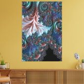 Groovy Kleurrijke Boho Hippie Mandelbrot Fractal A Canvas Afdruk (Insitu (Woonkamer))