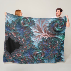 Groovy Kleurrijke Boho Hippie Mandelbrot Fractal A Fleece Deken