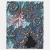 Groovy Kleurrijke Boho Hippie Mandelbrot Fractal A Fleece Deken (Voorkant)