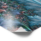 Groovy Kleurrijke Boho Hippie Mandelbrot Fractal A Foto Afdruk (Hoek)