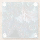 Groovy Kleurrijke Boho Hippie Mandelbrot Fractal A Glazen Onderzetter (Achterkant)