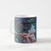 Groovy Kleurrijke Boho Hippie Mandelbrot Fractal A Koffiemok (Voorkant links)