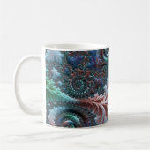 Groovy Kleurrijke Boho Hippie Mandelbrot Fractal A Koffiemok (Links)
