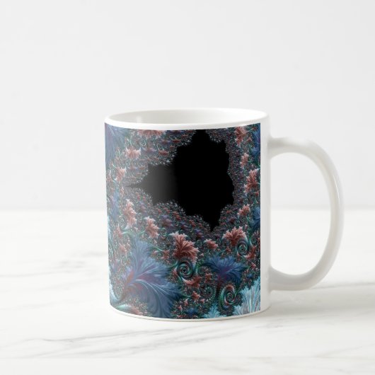 Groovy Kleurrijke Boho Hippie Mandelbrot Fractal A Koffiemok (Rechts)