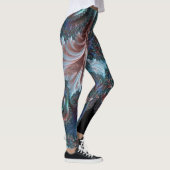 Groovy Kleurrijke Boho Hippie Mandelbrot Fractal A Leggings (Rechts)