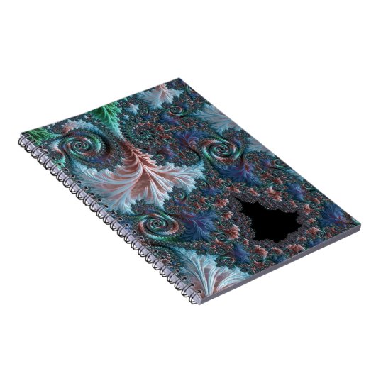 Groovy Kleurrijke Boho Hippie Mandelbrot Fractal A Notitieboek (Rechterzijde)