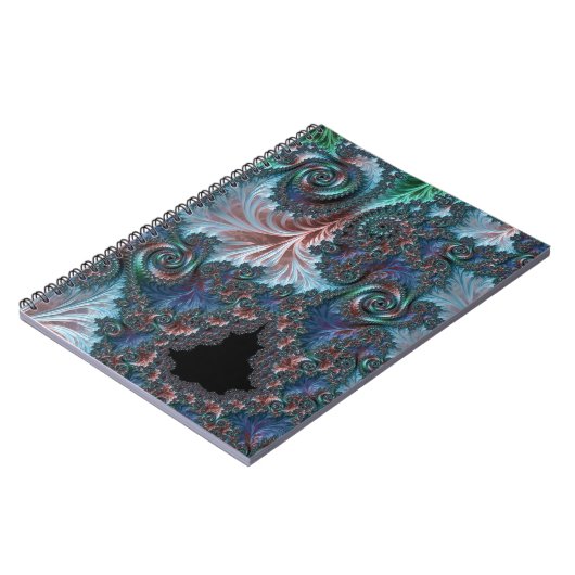 Groovy Kleurrijke Boho Hippie Mandelbrot Fractal A Notitieboek (Linkerzijde)