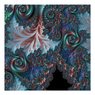 Groovy Kleurrijke Boho Hippie Mandelbrot Fractal A Perfect Poster