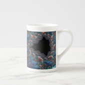 Groovy Kleurrijke Boho Hippie Mandelbrot Fractal A Porselein Kop (Rechts)