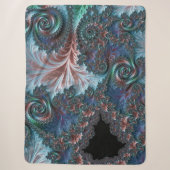 Groovy Kleurrijke Boho Hippie Mandelbrot Fractal A Sherpa Deken (Voorkant)