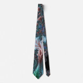 Groovy Kleurrijke Boho Hippie Mandelbrot Fractal A Stropdas (Voorkant)