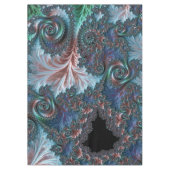 Groovy Kleurrijke Boho Hippie Mandelbrot Fractal A Tafelkleed (Voorkant)