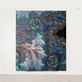 Groovy Kleurrijke Boho Hippie Mandelbrot Fractal A Wandkleed (Voorkant)