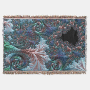 Groovy Kleurrijke Boho Hippie Mandelbrot Fractale Deken
