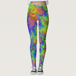 Groovy Kleurrijke Boho Hippie Trippy Regenboog Fra Leggings