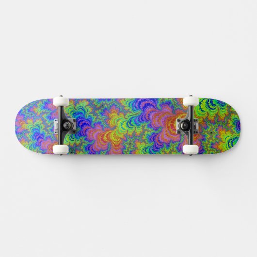 Groovy Kleurrijke Boho Hippie Trippy Regenboog Fra Persoonlijk Skateboard (Horizontaal)