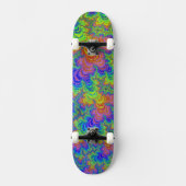 Groovy Kleurrijke Boho Hippie Trippy Regenboog Fra Persoonlijk Skateboard (Voorkant)