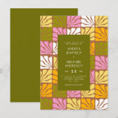 Groovy Kleurrijke Boho Retro Floral Cool 70s Bruil Kaart (Voorkant / Achterkant)