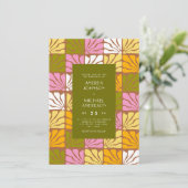 Groovy Kleurrijke Boho Retro Floral Cool 70s Bruil Kaart (Staand voorkant)