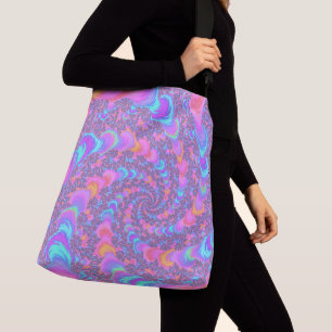 Groovy Kleurrijke Fluorescerende Trippy Spiraal Fr Crossbody Tas