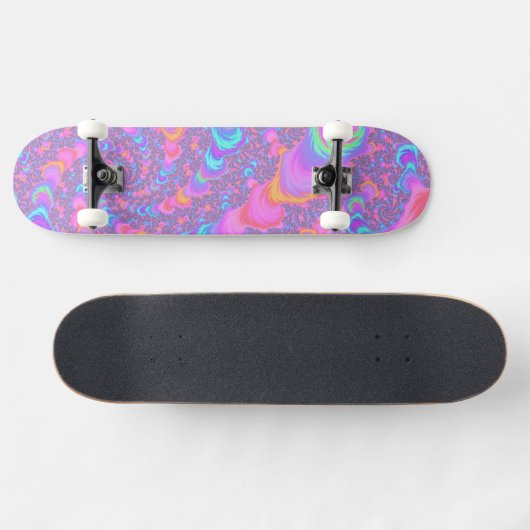 Groovy Kleurrijke Fluorescerende Trippy Spiraal Fr Persoonlijk Skateboard (Horizontaal)