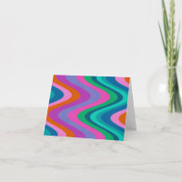 Groovy Kleurrijke Gebogen Lijnen Unieke Retro Deke