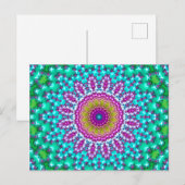 Groovy Kleurrijke Jewel Tone Boho Fractal Mandala Briefkaart (Voorkant / Achterkant)