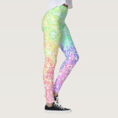 Groovy Kleurrijke Levendige Maximalistische Regenb Leggings (Rechts)