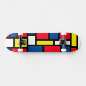 Groovy Kleurrijke Moderne Mondriaan Stijl Abstract Persoonlijk Skateboard (Horizontaal)