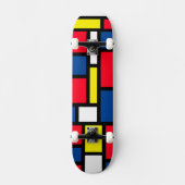 Groovy Kleurrijke Moderne Mondriaan Stijl Abstract Persoonlijk Skateboard (Voorkant)