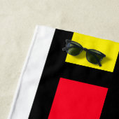 Groovy Kleurrijke Moderne Mondriaan Stijl Abstract Strandlaken (In situ)