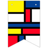 Groovy Kleurrijke Moderne Mondriaan Stijl Abstract Vlaggetjes (Derde vlag)