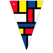 Groovy Kleurrijke Moderne Mondriaan Stijl Abstract Vlaggetjes (Tweede vlag)