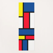 Groovy Kleurrijke Moderne Mondriaan Stijl Abstract Yogamat (Voorkant)