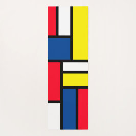 Groovy Kleurrijke Moderne Mondriaan Stijl Abstract Yogamat