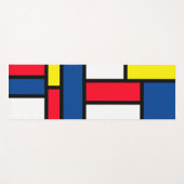 Groovy Kleurrijke Moderne Mondriaan Stijl Abstract Yogamat (Voorkant (horizontaal))