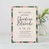 Groovy Kleurrijke Retro 70s Trouwfeest Handletteri Kaart (Staand voorkant)