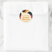 Groovy Kleurrijke Retro Boho Vrijgezellenfeest Fav Ronde Sticker (Tas)