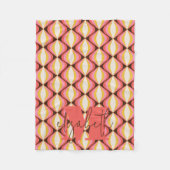 Groovy Kleurrijke Retro Fleece Deken (Voorkant)