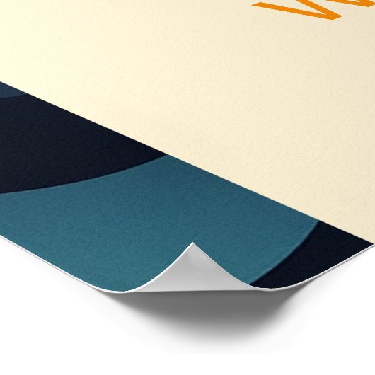 Groovy Kleurrijke Retro Wavy Wedding Welkomstbord Poster (Hoek)