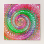 Groovy Kleurrijke Spiral Digitale Abstracte Fracta Legpuzzel (Horizontaal)