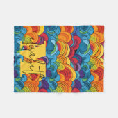 Groovy kleurrijke wolken fleece deken (Voorkant (Horizontaal))
