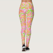 Groovy Kleurrijke Zure Reis Retro Hippie Marble Ar Leggings (Achterkant)